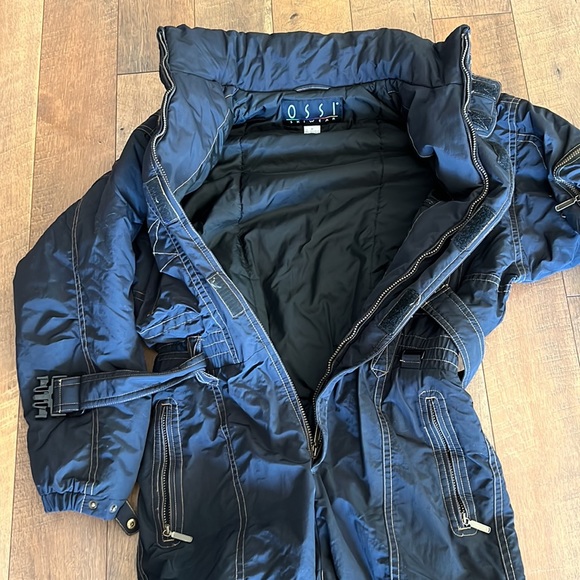 ossi skiwear belted suit black Sz M - Picture 12 of 15